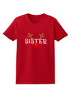 Matching Family Christmas Design - Reindeer - Sister Womens Dark T-Shirt by TooLoud-Womens T-Shirt-TooLoud-Red-X-Small-Davson Sales