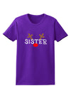 Matching Family Christmas Design - Reindeer - Sister Womens Dark T-Shirt by TooLoud-Womens T-Shirt-TooLoud-Purple-X-Small-Davson Sales