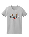 Matching Family Christmas Design - Reindeer - Sister Womens T-Shirt by TooLoud-Womens T-Shirt-TooLoud-AshGray-X-Small-Davson Sales