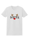 Matching Family Christmas Design - Reindeer - Sister Womens T-Shirt by TooLoud-Womens T-Shirt-TooLoud-White-X-Small-Davson Sales