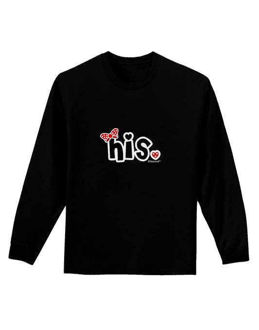 Matching His and Hers Design - His - Red Bow Adult Long Sleeve Dark T-Shirt by TooLoud-TooLoud-Black-Small-Davson Sales