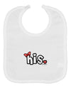 Matching His and Hers Design - His - Red Bow Baby Bib by TooLoud