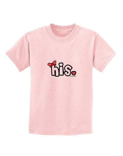 Matching His and Hers Design - His - Red Bow Childrens T-Shirt by TooLoud-Childrens T-Shirt-TooLoud-PalePink-X-Small-Davson Sales