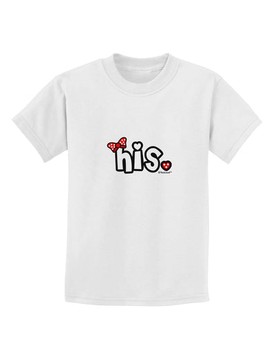 Matching His and Hers Design - His - Red Bow Childrens T-Shirt by TooLoud-Childrens T-Shirt-TooLoud-White-X-Small-Davson Sales