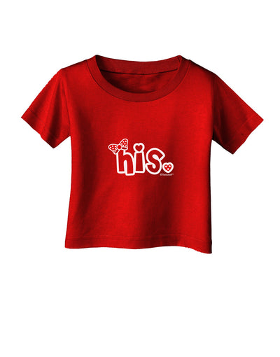 Matching His and Hers Design - His - Red Bow Infant T-Shirt Dark by TooLoud-Infant T-Shirt-TooLoud-Red-06-Months-Davson Sales