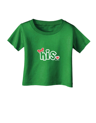 Matching His and Hers Design - His - Red Bow Infant T-Shirt Dark by TooLoud-Infant T-Shirt-TooLoud-Clover-Green-06-Months-Davson Sales