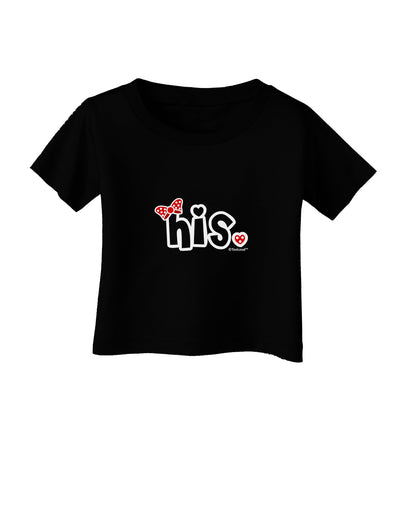 Matching His and Hers Design - His - Red Bow Infant T-Shirt Dark by TooLoud-Infant T-Shirt-TooLoud-Black-06-Months-Davson Sales