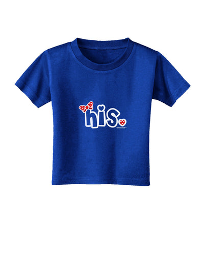 Matching His and Hers Design - His - Red Bow Toddler T-Shirt Dark by TooLoud-Toddler T-Shirt-TooLoud-Royal-Blue-2T-Davson Sales