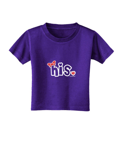 Matching His and Hers Design - His - Red Bow Toddler T-Shirt Dark by TooLoud-Toddler T-Shirt-TooLoud-Purple-2T-Davson Sales
