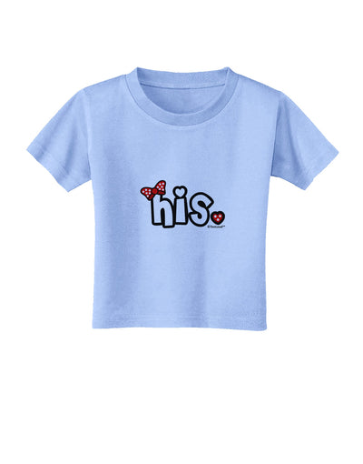 Matching His and Hers Design - His - Red Bow Toddler T-Shirt by TooLoud-Toddler T-Shirt-TooLoud-Aquatic-Blue-2T-Davson Sales