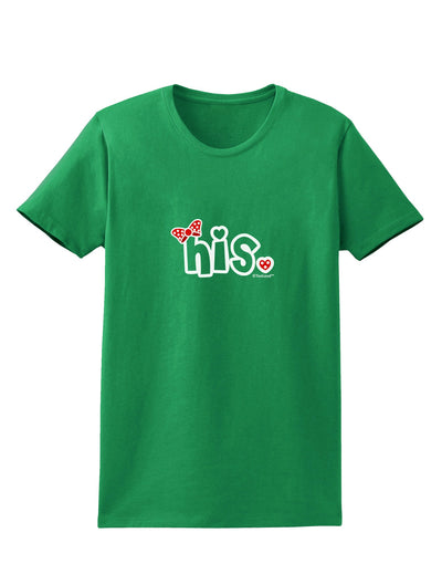 Matching His and Hers Design - His - Red Bow Womens Dark T-Shirt by TooLoud-Womens T-Shirt-TooLoud-Kelly-Green-X-Small-Davson Sales