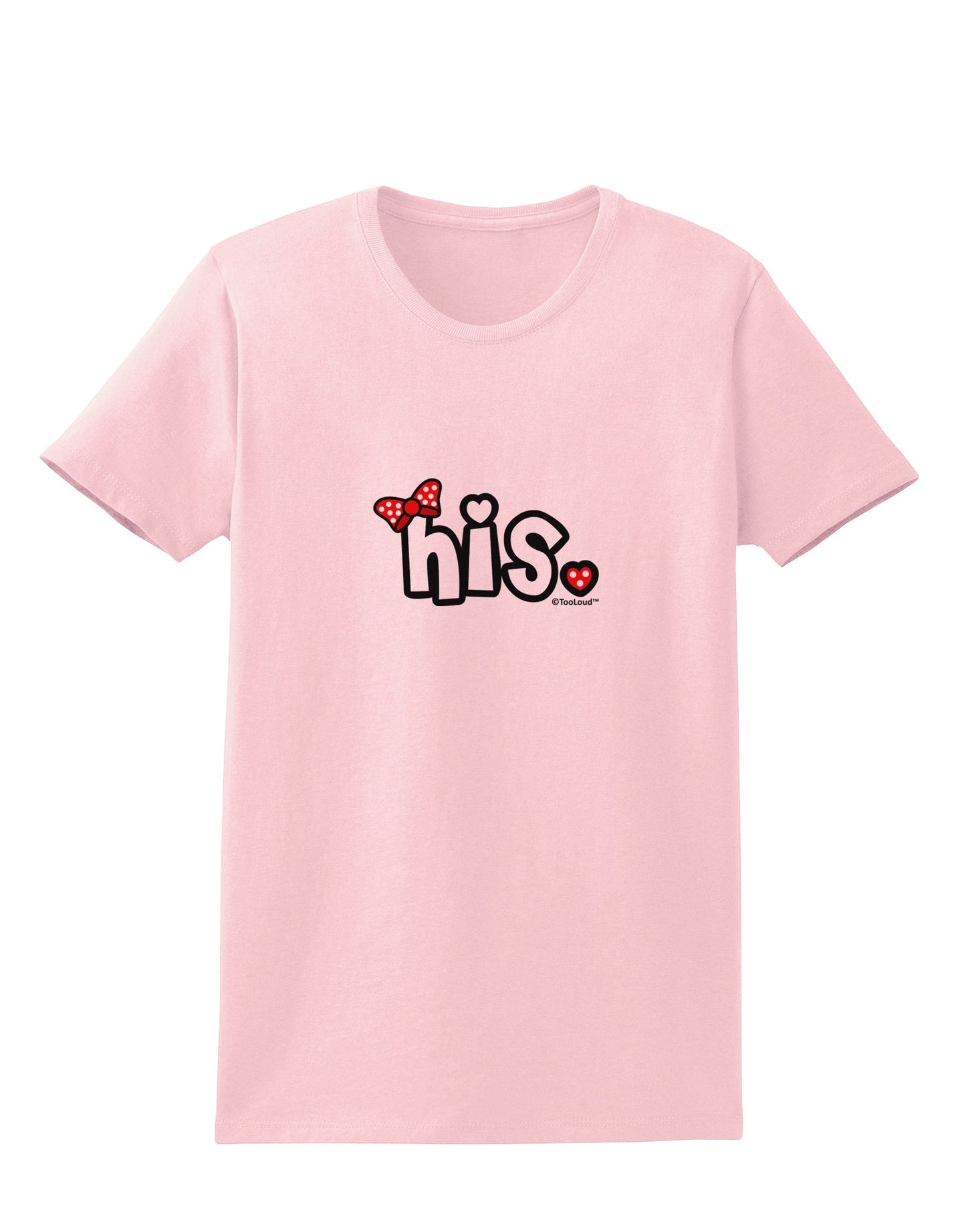 Matching His and Hers Design - His - Red Bow Womens T-Shirt by TooLoud-Womens T-Shirt-TooLoud-PalePink-X-Small-Davson Sales