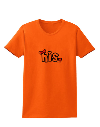 Matching His and Hers Design - His - Red Bow Womens T-Shirt by TooLoud-Womens T-Shirt-TooLoud-Orange-X-Small-Davson Sales