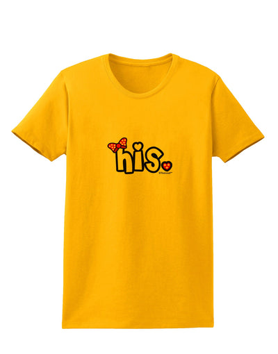 Matching His and Hers Design - His - Red Bow Womens T-Shirt by TooLoud-Womens T-Shirt-TooLoud-Gold-X-Small-Davson Sales