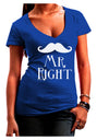 Matching Husband and Wife Designs - Mr Right Juniors V-Neck Dark T-Shirt-Womens V-Neck T-Shirts-TooLoud-Royal-Blue-Juniors Fitted Small-Davson Sales