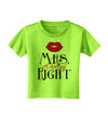 Matching Husband and Wife Designs - Mrs Always Right Toddler T-Shirt-Toddler T-Shirt-TooLoud-Lime-Green-2T-Davson Sales