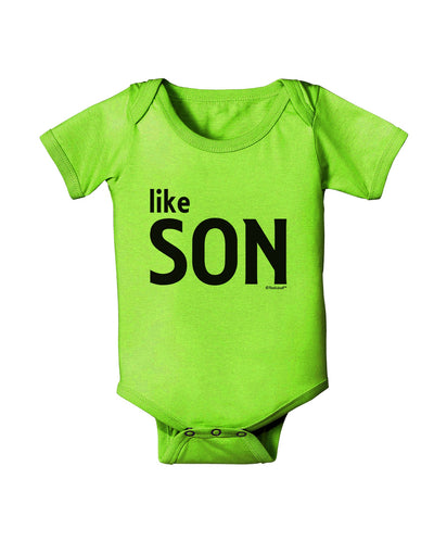 Matching Like Father Like Son Design - Like Son Baby Romper Bodysuit by TooLoud-Baby Romper-TooLoud-Lime-Green-06-Months-Davson Sales