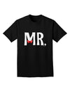 Matching Mr and Mrs Design - Mr Bow Tie Adult Dark T-Shirt by TooLoud-Mens T-Shirt-TooLoud-Black-Small-Davson Sales