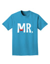 Matching Mr and Mrs Design - Mr Bow Tie Adult Dark T-Shirt by TooLoud-Mens T-Shirt-TooLoud-Turquoise-Small-Davson Sales