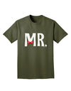 Matching Mr and Mrs Design - Mr Bow Tie Adult Dark T-Shirt by TooLoud-Mens T-Shirt-TooLoud-Military-Green-Small-Davson Sales