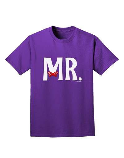 Matching Mr and Mrs Design - Mr Bow Tie Adult Dark T-Shirt by TooLoud-Mens T-Shirt-TooLoud-Purple-Small-Davson Sales