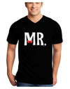 Matching Mr and Mrs Design - Mr Bow Tie Adult Dark V-Neck T-Shirt by TooLoud-Mens V-Neck T-Shirt-TooLoud-Black-Small-Davson Sales