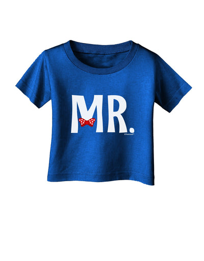 Matching Mr and Mrs Design - Mr Bow Tie Infant T-Shirt Dark by TooLoud-Infant T-Shirt-TooLoud-Royal-Blue-06-Months-Davson Sales