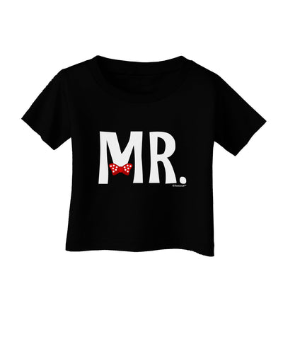 Matching Mr and Mrs Design - Mr Bow Tie Infant T-Shirt Dark by TooLoud-Infant T-Shirt-TooLoud-Black-06-Months-Davson Sales