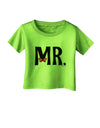 Matching Mr and Mrs Design - Mr Bow Tie Infant T-Shirt by TooLoud-Infant T-Shirt-TooLoud-Lime-Green-06-Months-Davson Sales