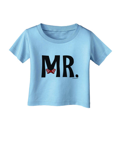 Matching Mr and Mrs Design - Mr Bow Tie Infant T-Shirt by TooLoud-Infant T-Shirt-TooLoud-Aquatic-Blue-06-Months-Davson Sales