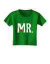 Matching Mr and Mrs Design - Mr Bow Tie Toddler T-Shirt Dark by TooLoud-Toddler T-Shirt-TooLoud-Clover-Green-2T-Davson Sales