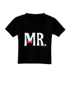Matching Mr and Mrs Design - Mr Bow Tie Toddler T-Shirt Dark by TooLoud-Toddler T-Shirt-TooLoud-Black-2T-Davson Sales