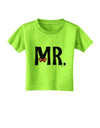 Matching Mr and Mrs Design - Mr Bow Tie Toddler T-Shirt by TooLoud-Toddler T-Shirt-TooLoud-Lime-Green-2T-Davson Sales