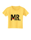 Matching Mr and Mrs Design - Mr Bow Tie Toddler T-Shirt by TooLoud-Toddler T-Shirt-TooLoud-Yellow-2T-Davson Sales