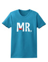 Matching Mr and Mrs Design - Mr Bow Tie Womens Dark T-Shirt by TooLoud-Womens T-Shirt-TooLoud-Turquoise-X-Small-Davson Sales