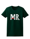 Matching Mr and Mrs Design - Mr Bow Tie Womens Dark T-Shirt by TooLoud-Womens T-Shirt-TooLoud-Forest-Green-Small-Davson Sales