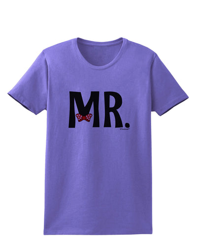 Matching Mr and Mrs Design - Mr Bow Tie Womens T-Shirt by TooLoud-Womens T-Shirt-TooLoud-Violet-X-Small-Davson Sales