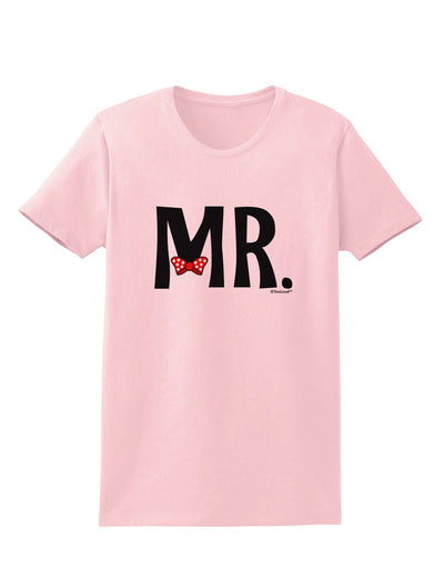 Matching Mr and Mrs Design - Mr Bow Tie Womens T-Shirt by TooLoud-Womens T-Shirt-TooLoud-PalePink-X-Small-Davson Sales