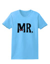 Matching Mr and Mrs Design - Mr Bow Tie Womens T-Shirt by TooLoud-Womens T-Shirt-TooLoud-Aquatic-Blue-X-Small-Davson Sales