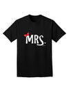 Matching Mr and Mrs Design - Mrs Bow Adult Dark T-Shirt by TooLoud-Mens T-Shirt-TooLoud-Black-Small-Davson Sales