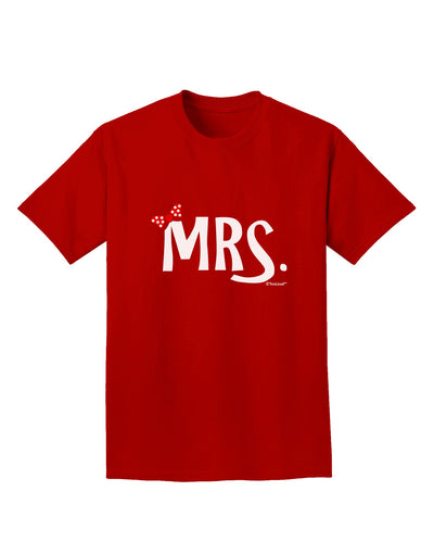 Matching Mr and Mrs Design - Mrs Bow Adult Dark T-Shirt by TooLoud-Mens T-Shirt-TooLoud-Red-Small-Davson Sales