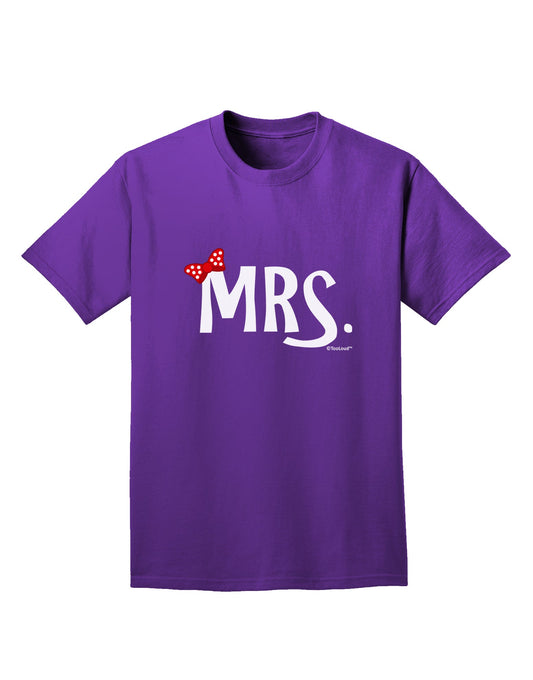 Matching Mr and Mrs Design - Mrs Bow Adult Dark T-Shirt by TooLoud-Mens T-Shirt-TooLoud-Purple-Small-Davson Sales