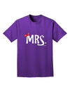 Matching Mr and Mrs Design - Mrs Bow Adult Dark T-Shirt by TooLoud-Mens T-Shirt-TooLoud-Purple-Small-Davson Sales