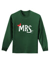 Matching Mr and Mrs Design - Mrs Bow Adult Long Sleeve Dark T-Shirt by TooLoud-TooLoud-Dark-Green-Small-Davson Sales
