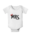 Matching Mr and Mrs Design - Mrs Bow Baby Romper Bodysuit by TooLoud-Baby Romper-TooLoud-White-06-Months-Davson Sales