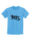 Matching Mr and Mrs Design - Mrs Bow Childrens T-Shirt by TooLoud-Childrens T-Shirt-TooLoud-Aquatic-Blue-X-Small-Davson Sales