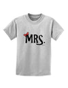 Matching Mr and Mrs Design - Mrs Bow Childrens T-Shirt by TooLoud-Childrens T-Shirt-TooLoud-AshGray-X-Small-Davson Sales