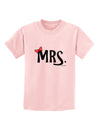 Matching Mr and Mrs Design - Mrs Bow Childrens T-Shirt by TooLoud-Childrens T-Shirt-TooLoud-PalePink-X-Small-Davson Sales