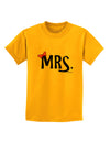 Matching Mr and Mrs Design - Mrs Bow Childrens T-Shirt by TooLoud-Childrens T-Shirt-TooLoud-Gold-X-Small-Davson Sales