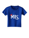 Matching Mr and Mrs Design - Mrs Bow Toddler T-Shirt Dark by TooLoud-Toddler T-Shirt-TooLoud-Royal-Blue-2T-Davson Sales